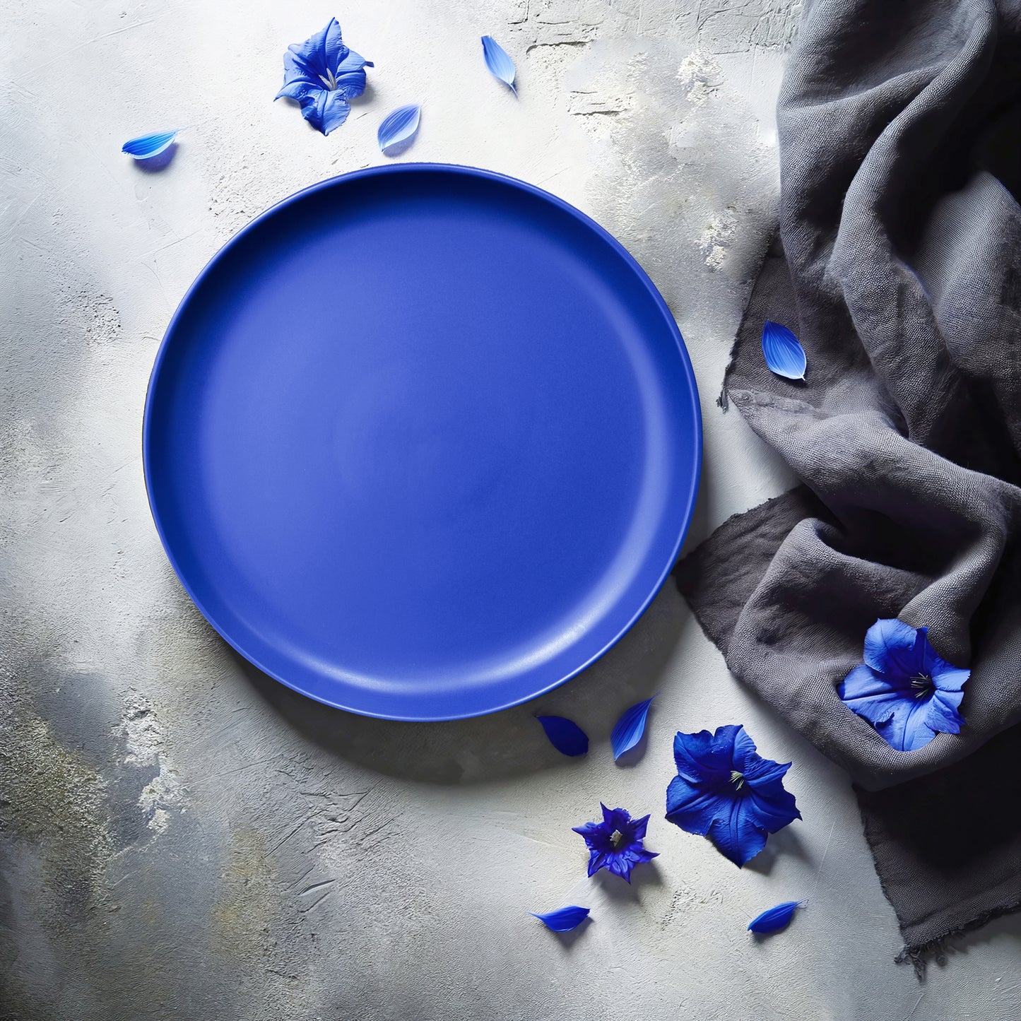 903 Collection Stoneware Dinnerware Set - Matte Gentiana True Blue