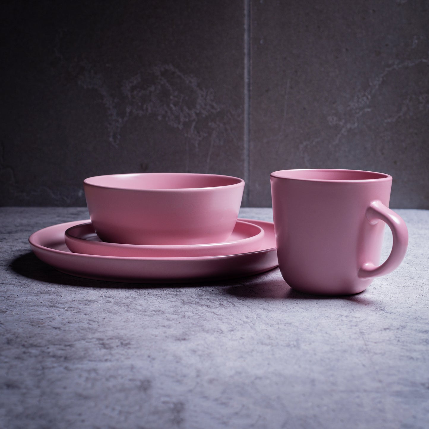 903 Collection Stoneware Dinnerware Set - Matte Ranunculus Pink