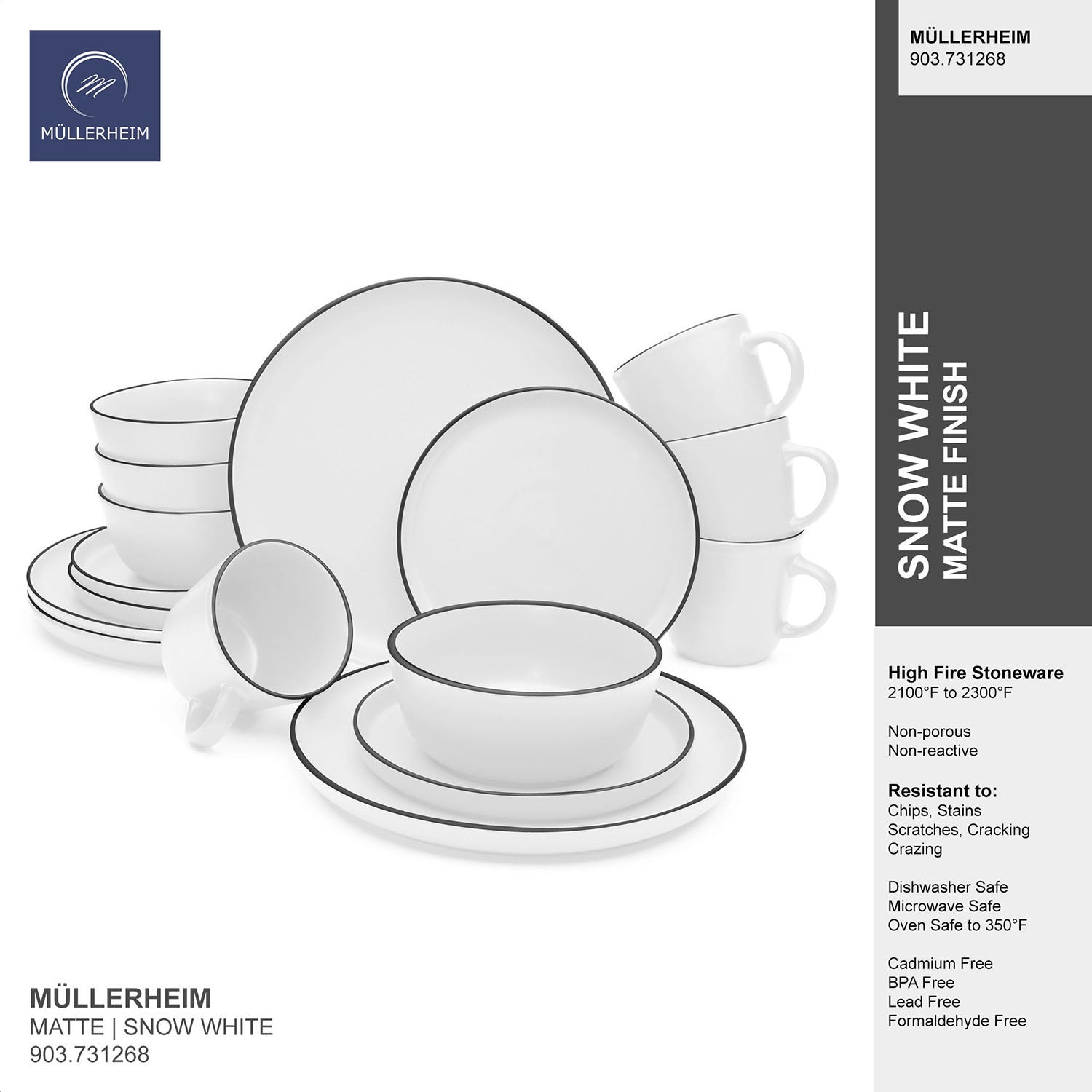 White matte outlet dinnerware