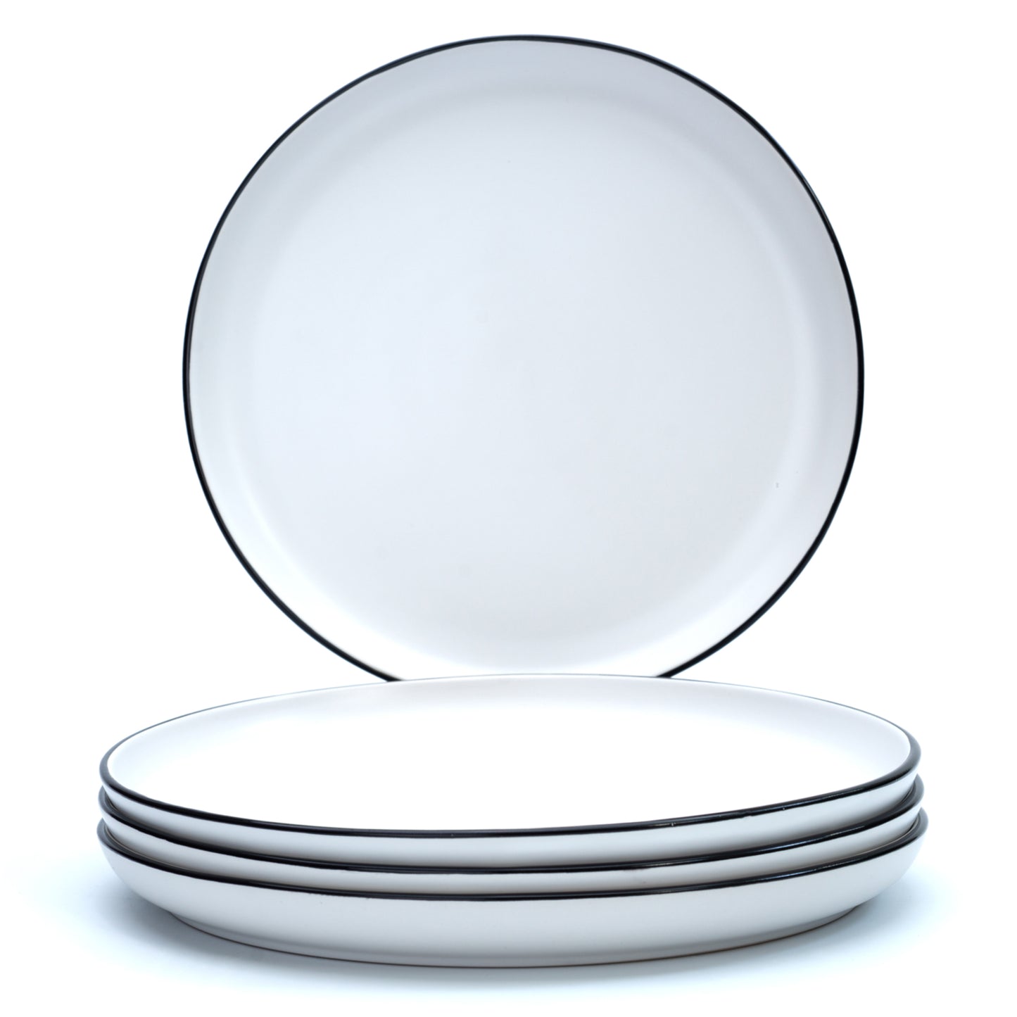 903 Collection Dinner Plate Set Of 4 - Matte Snow White